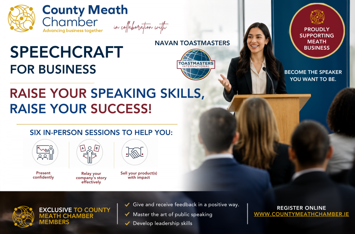 *Member Exclusive* Speechcraft for Business - Perfect Your Elevator Pitch with Navan Toastmaster - January 2027