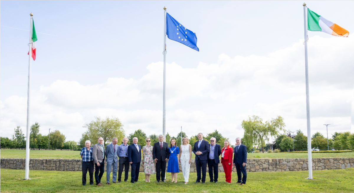 Flag Raising Civic Reception at Buvinda House to mark County Meath's participation in Ireland's Presidency of the Council of the European Union