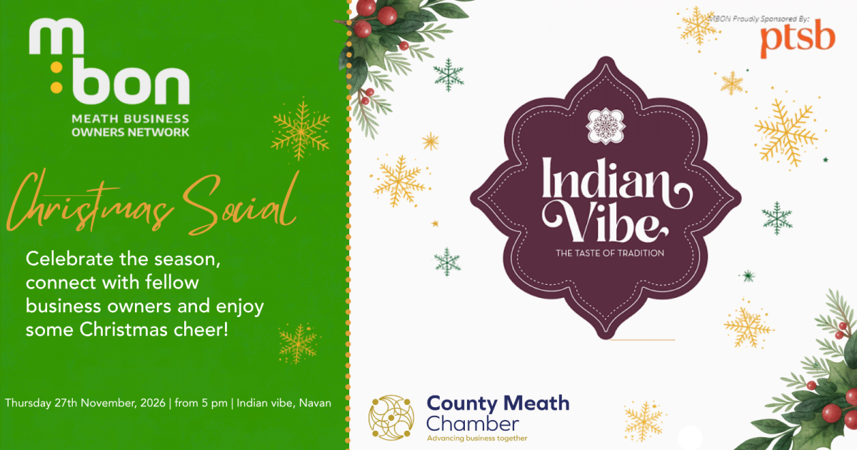 MBON - Chamber Christmas Social in Indian Vibe Restaurant Navan  Friday 27th November
