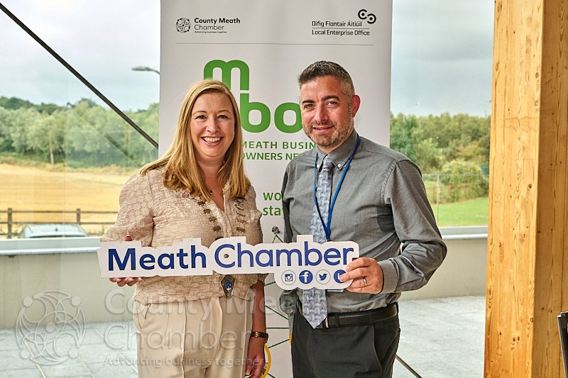 Chamber President Niamh Giffney and Ronan Morgan PTSB Sponsors of MBON.